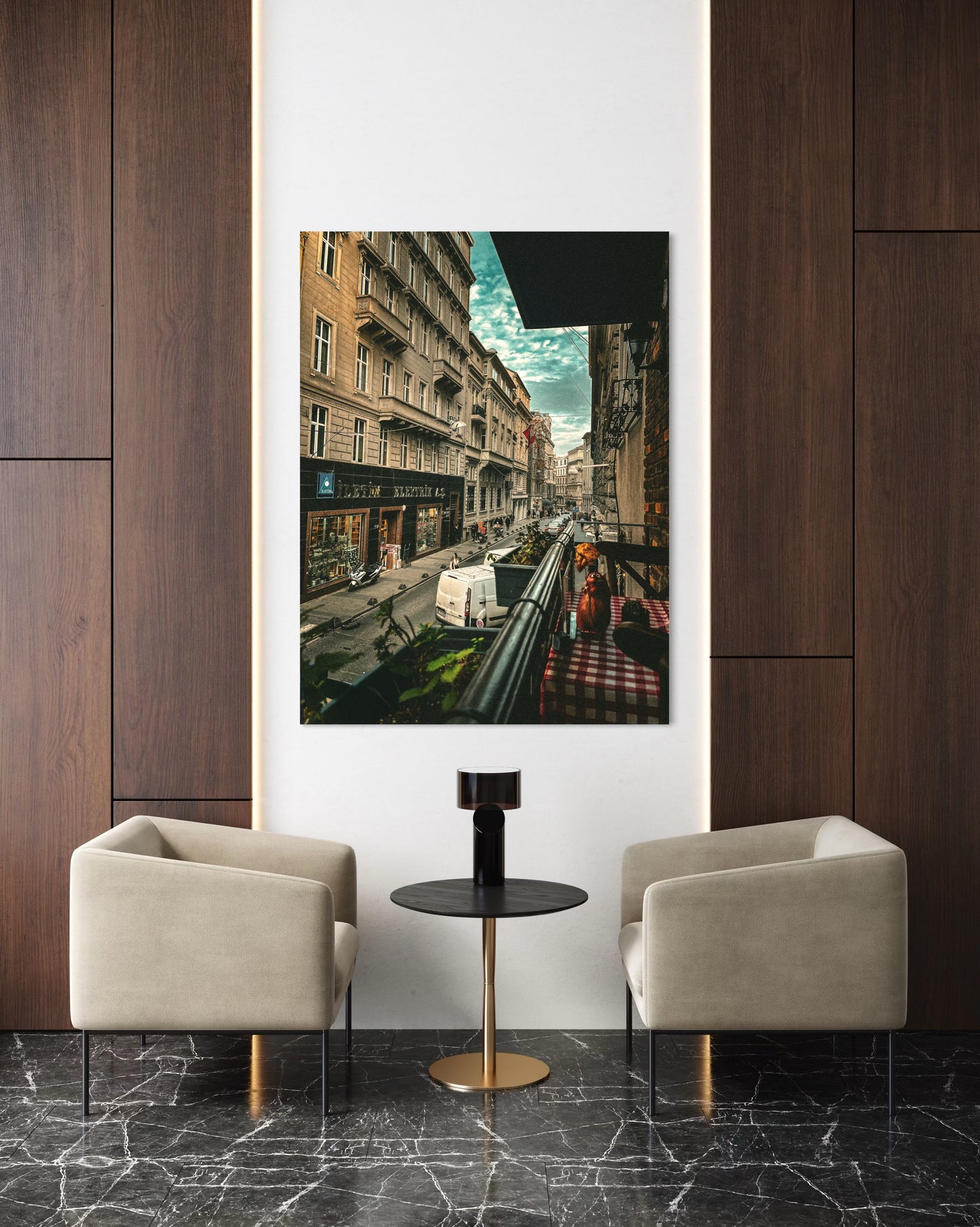 City Nights Semi-Gloss Poster: Urban Street Photography with Rat