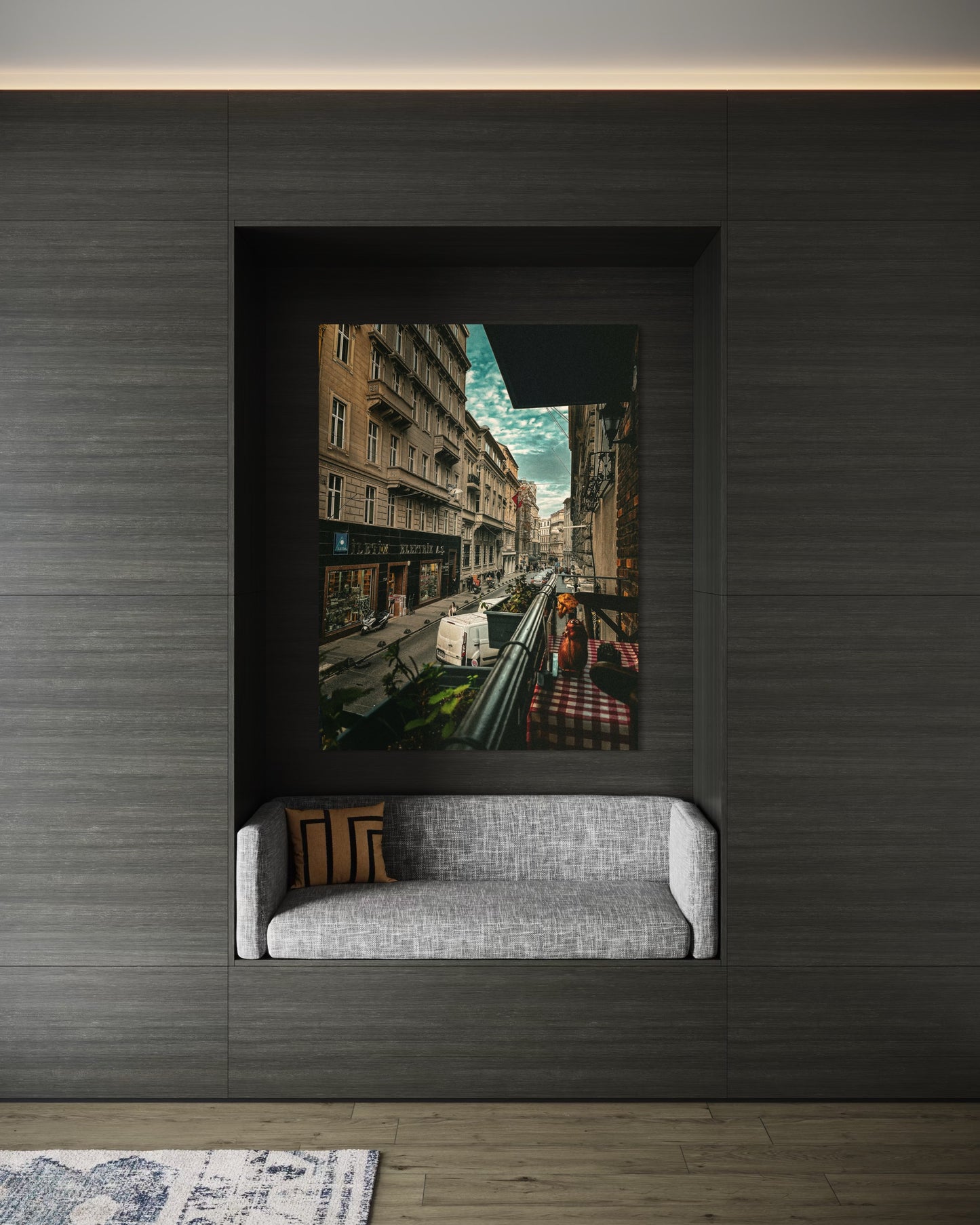 City Nights Semi-Gloss Poster: Urban Street Photography with Rat