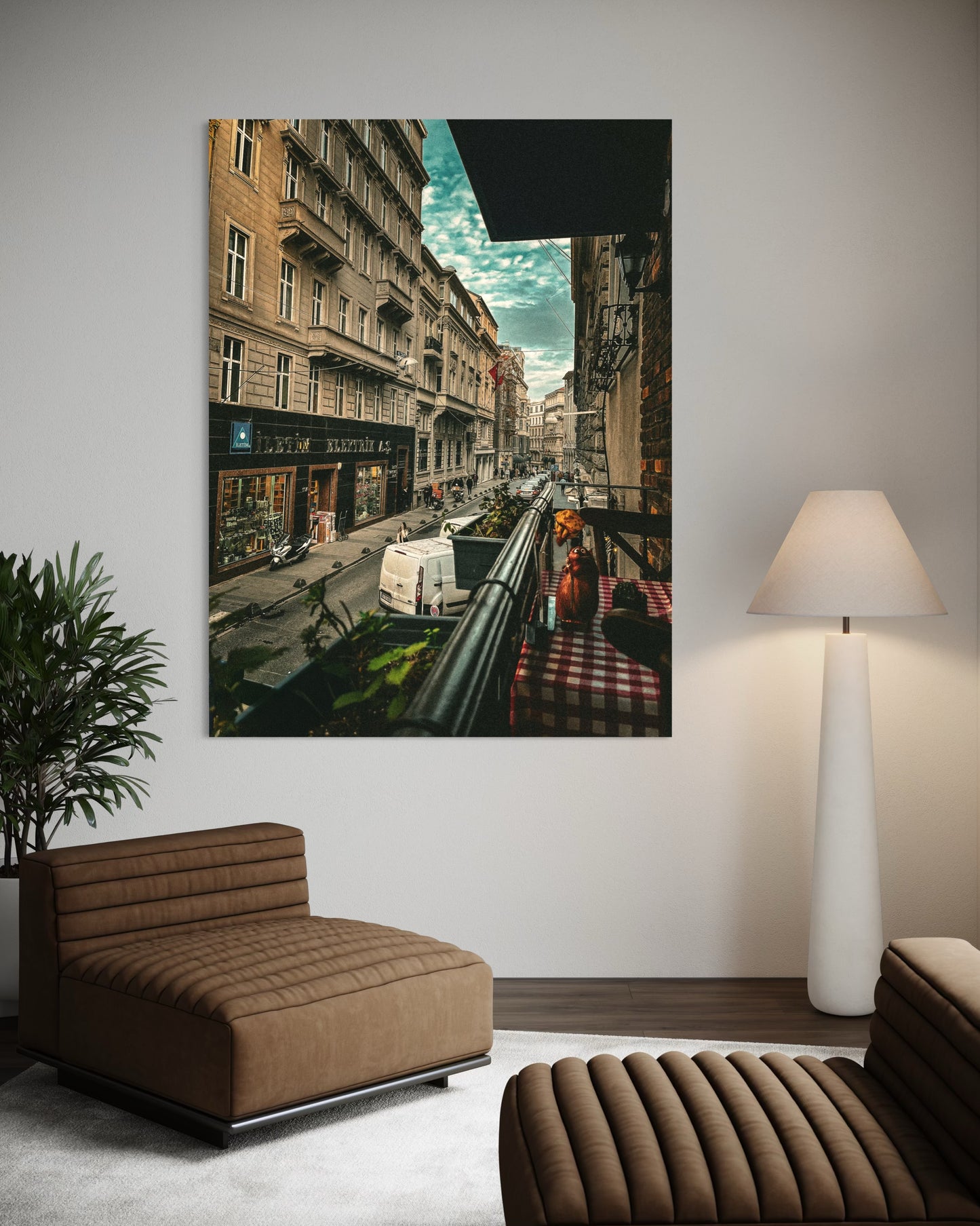 City Nights Semi-Gloss Poster: Urban Street Photography with Rat