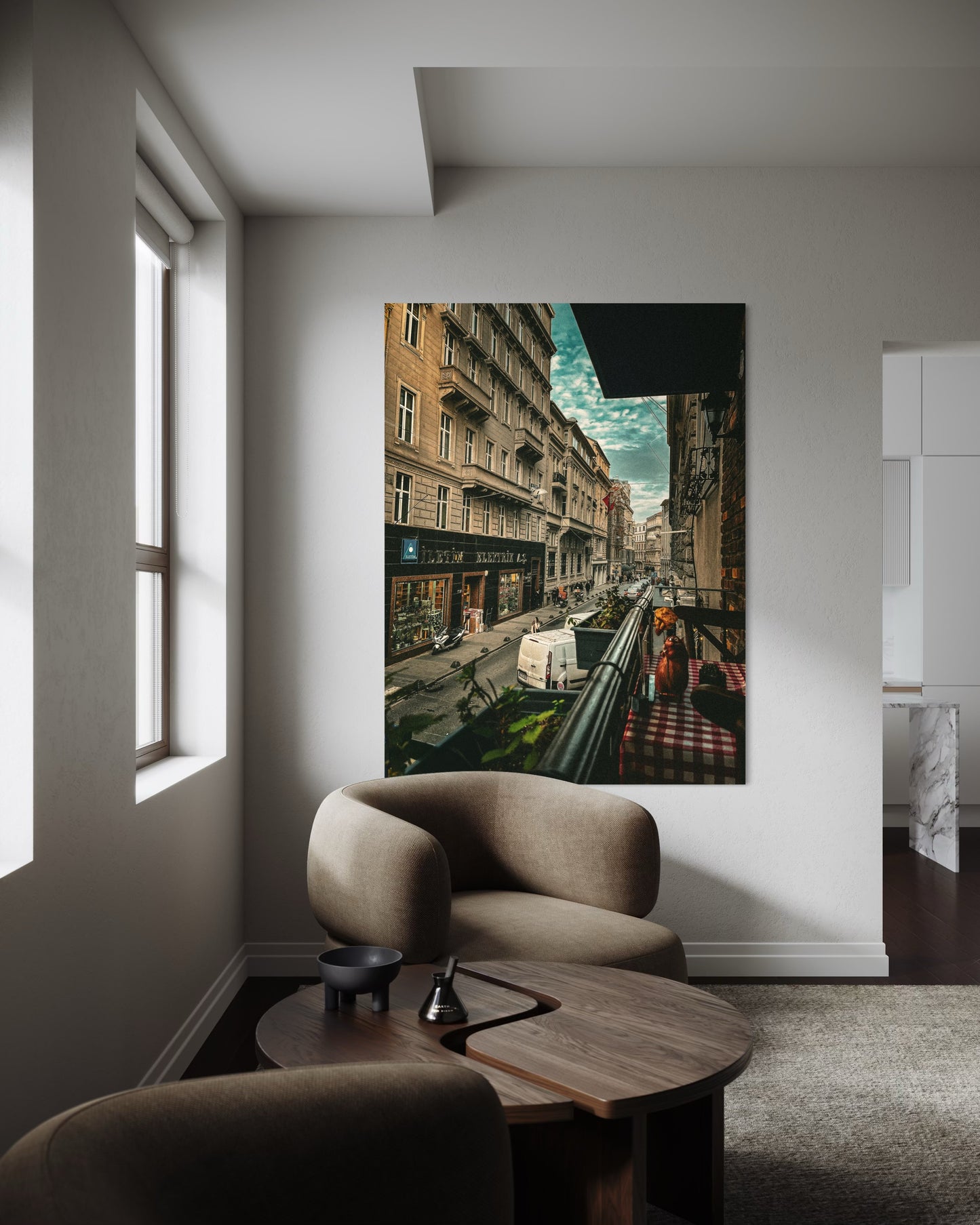 City Nights Semi-Gloss Poster: Urban Street Photography with Rat