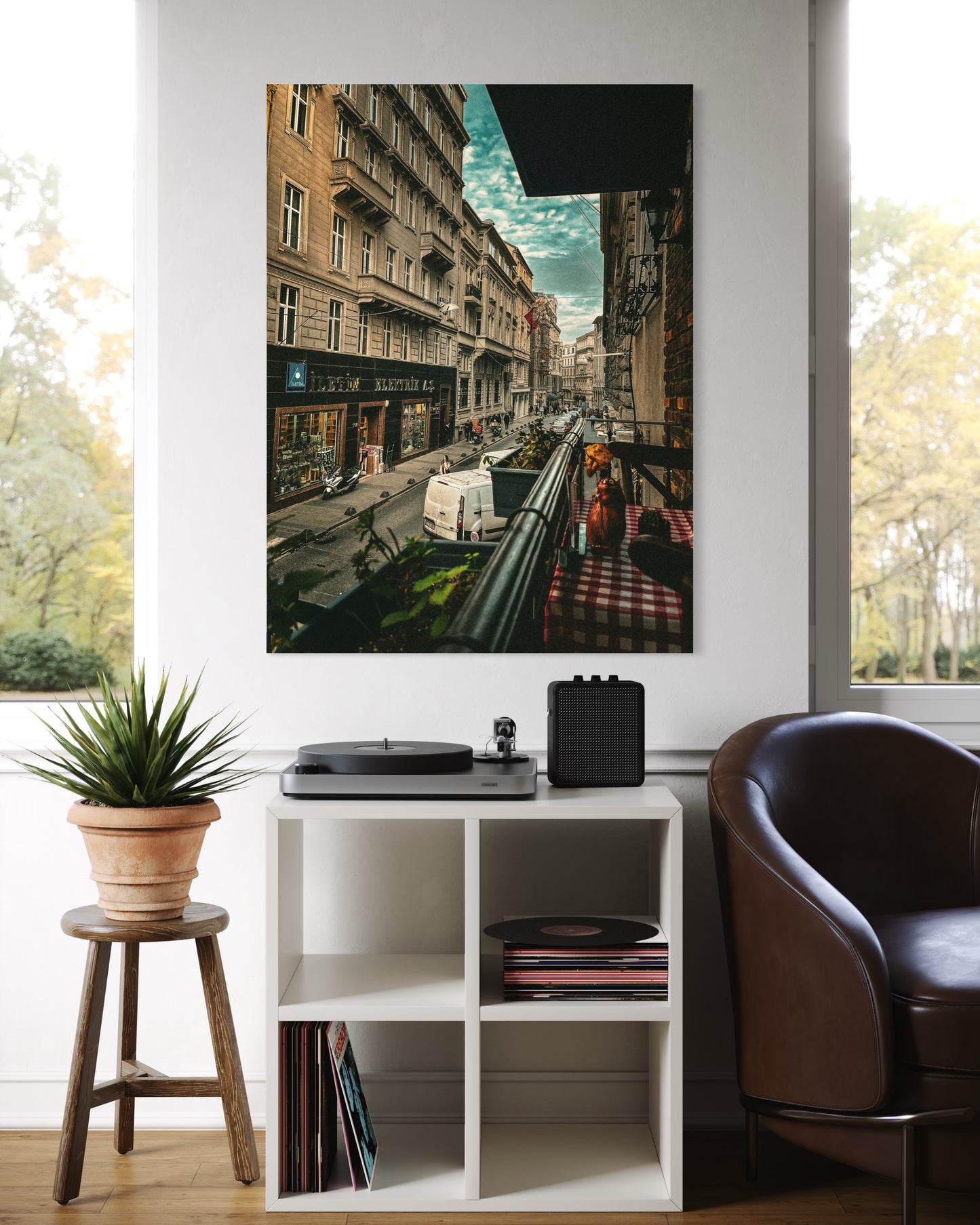 City Nights Semi-Gloss Poster: Urban Street Photography with Rat