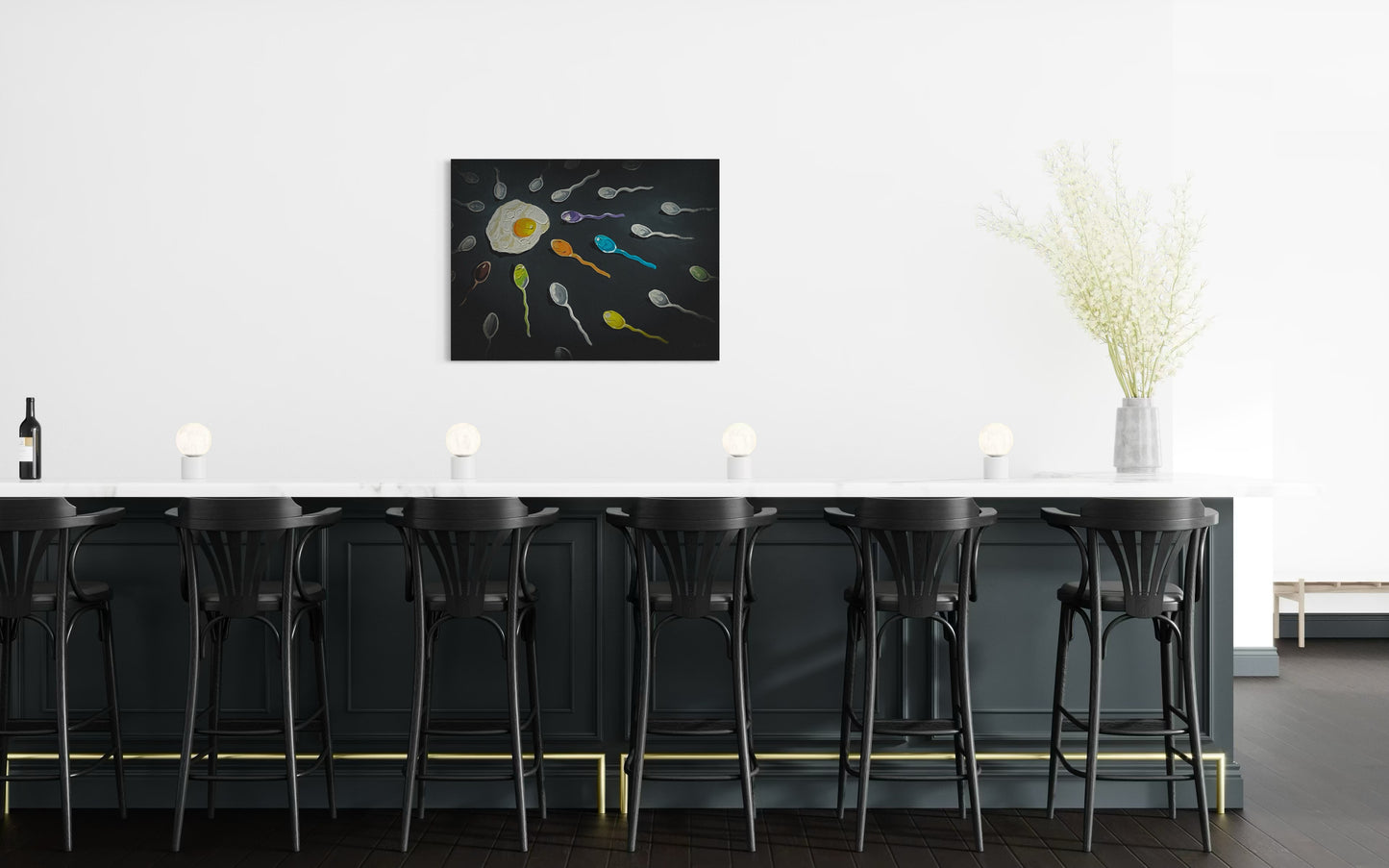 Funny Breakfast Pop Art Print: Kitchen Wall Decor by PolaDova