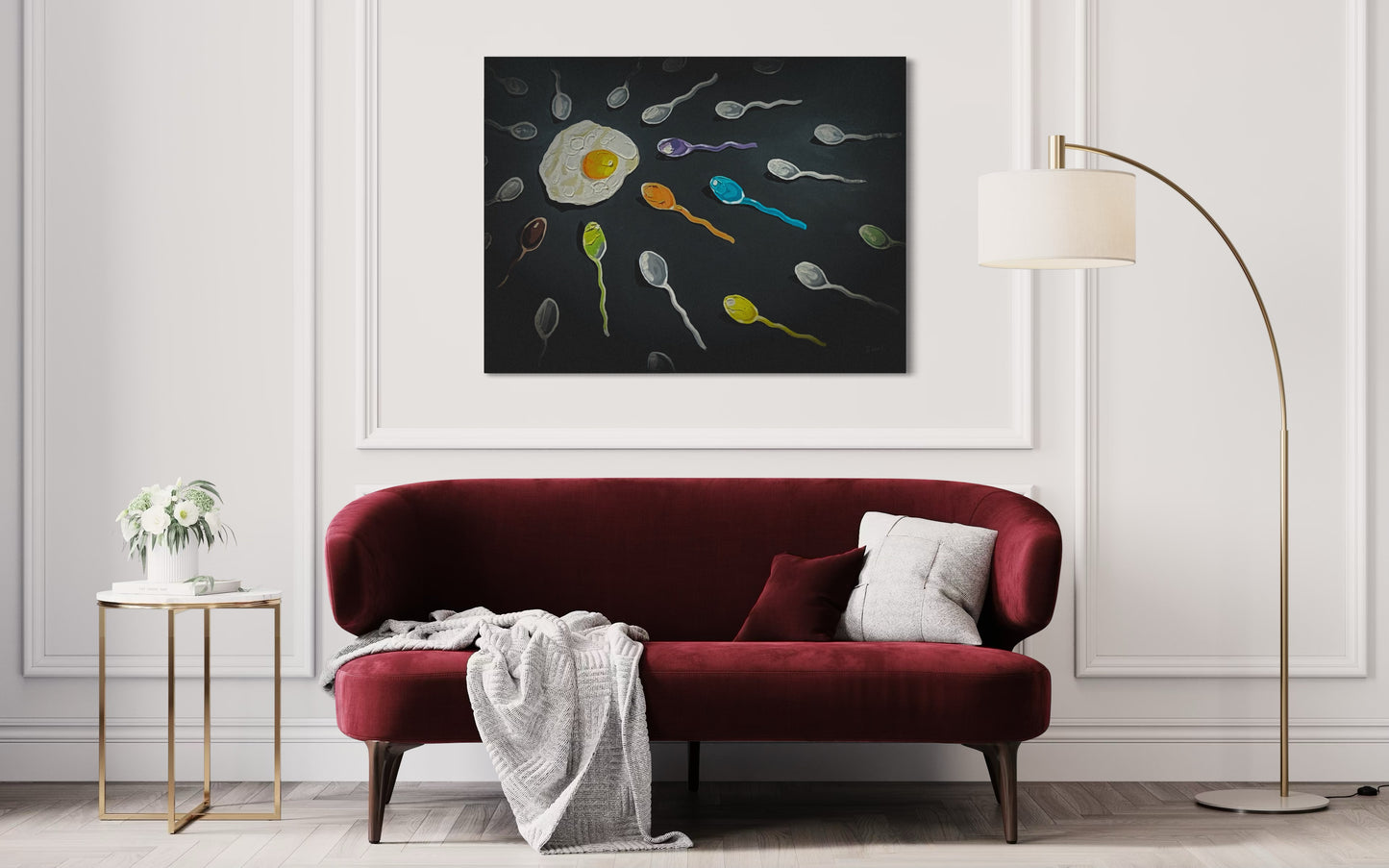 Funny Breakfast Pop Art Print: Kitchen Wall Decor by PolaDova