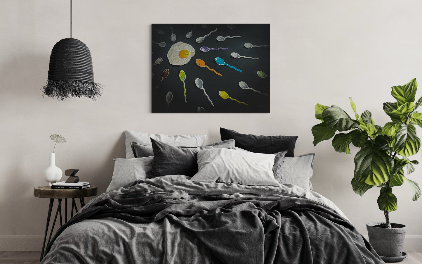 Funny Breakfast Pop Art Print: Kitchen Wall Decor by PolaDova