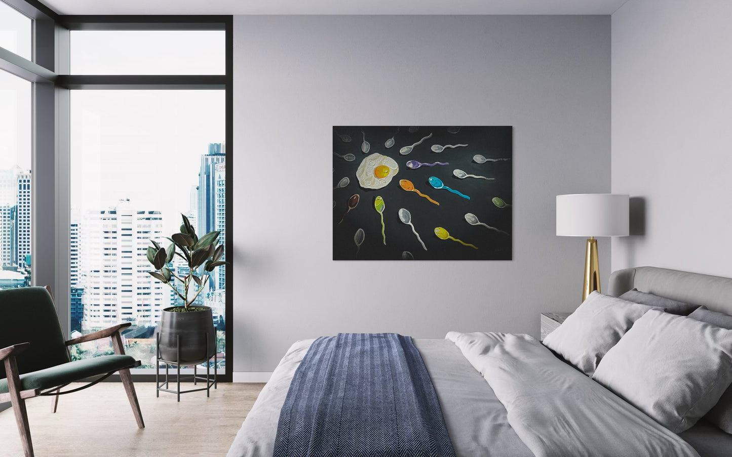 Funny Breakfast Pop Art Print: Kitchen Wall Decor by PolaDova