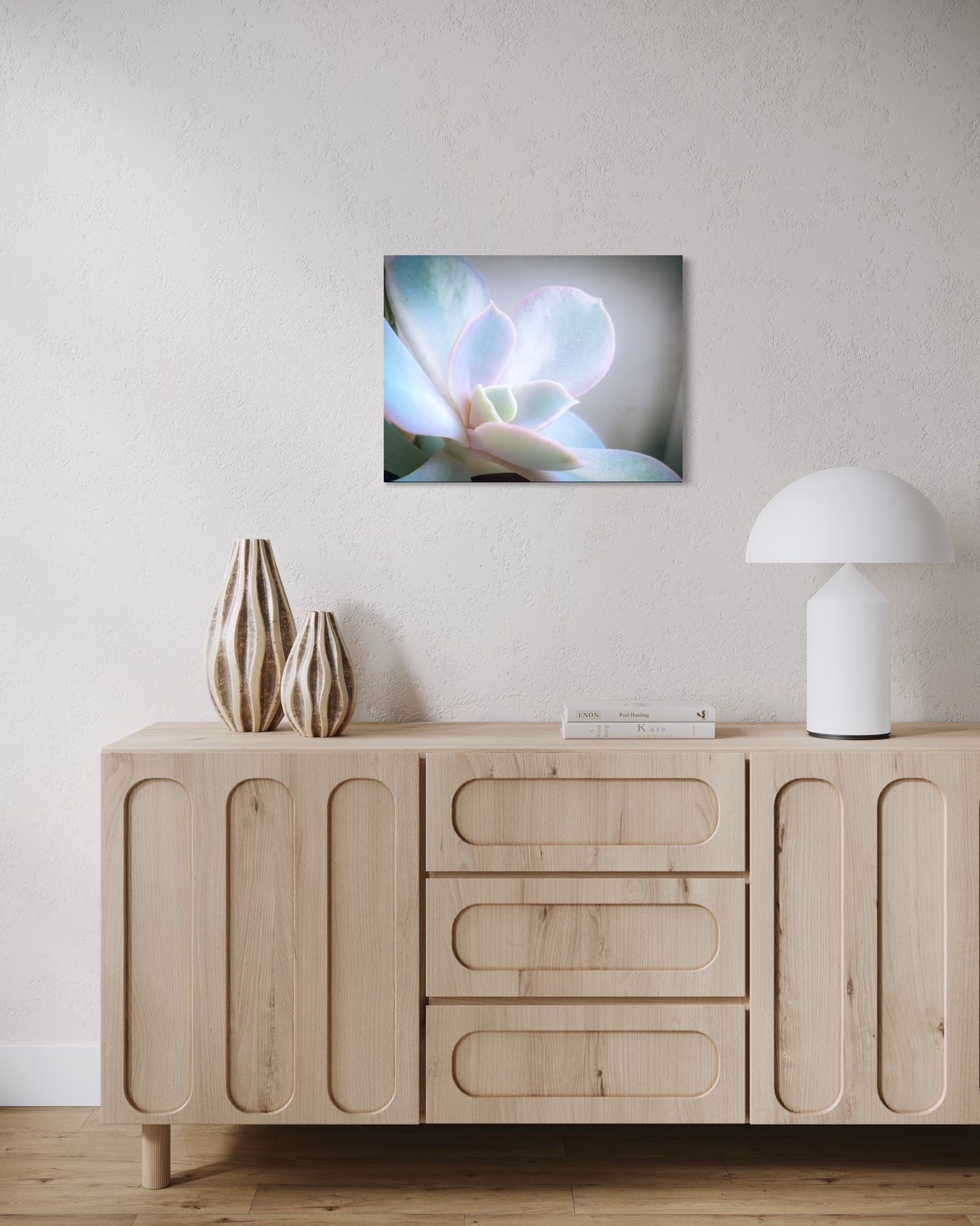 Flower Pastel Succulent Serenity – Minimal Botanical Photography Print, Soft Nature