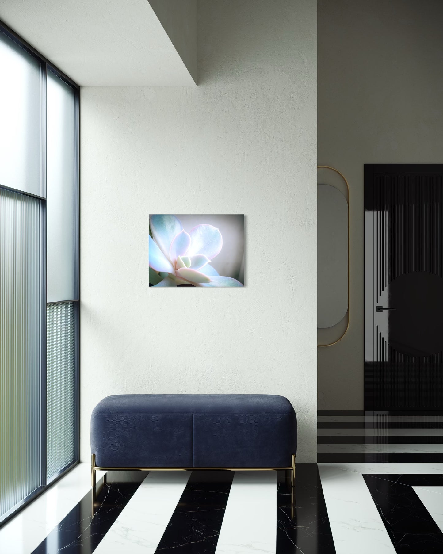 Flower Pastel Succulent Serenity – Minimal Botanical Photography Print, Soft Nature