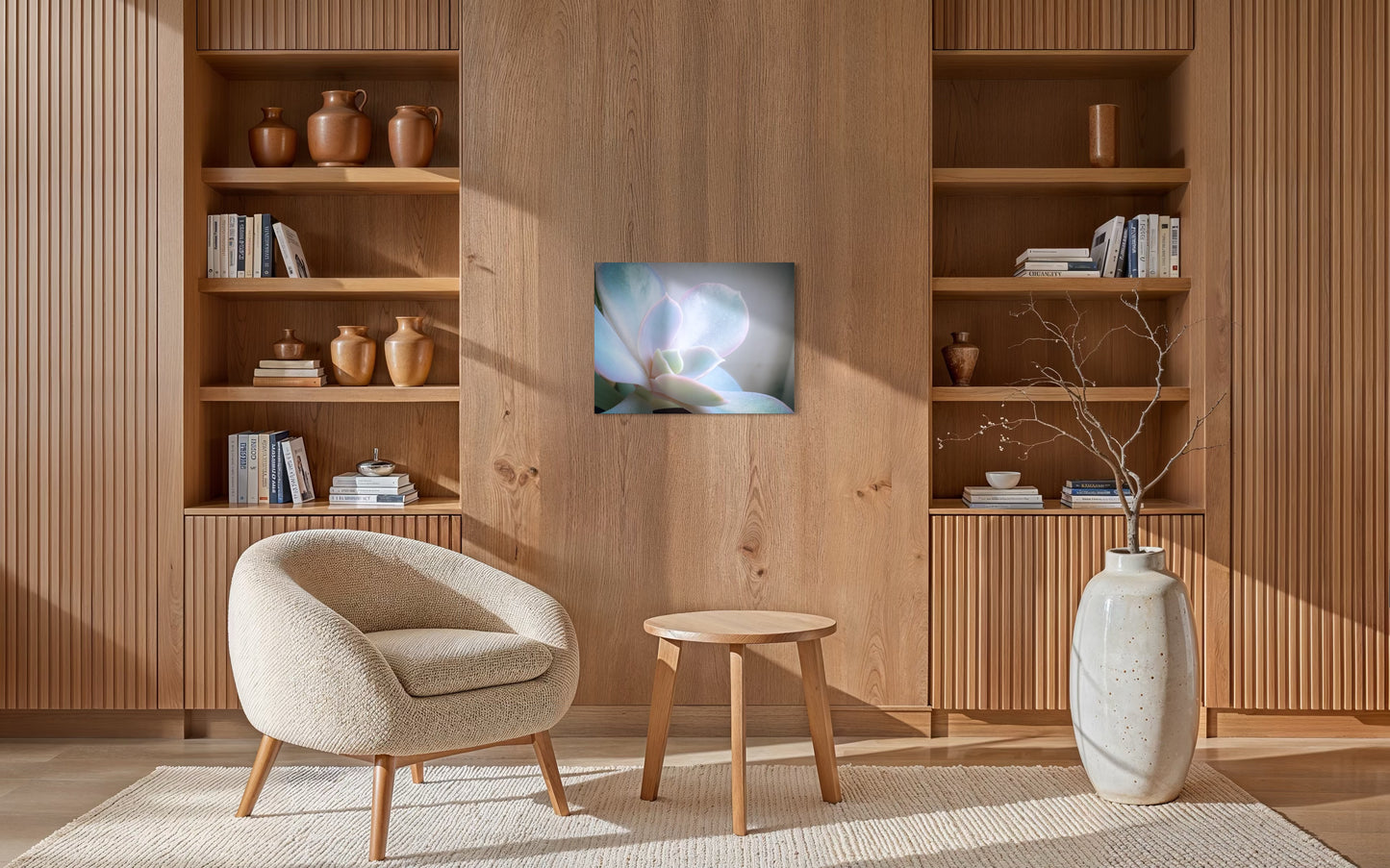 Flower Pastel Succulent Serenity – Minimal Botanical Photography Print, Soft Nature