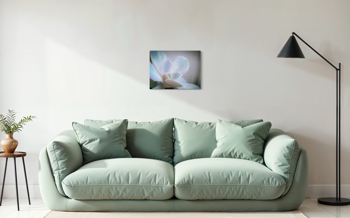 Flower Pastel Succulent Serenity – Minimal Botanical Photography Print, Soft Nature