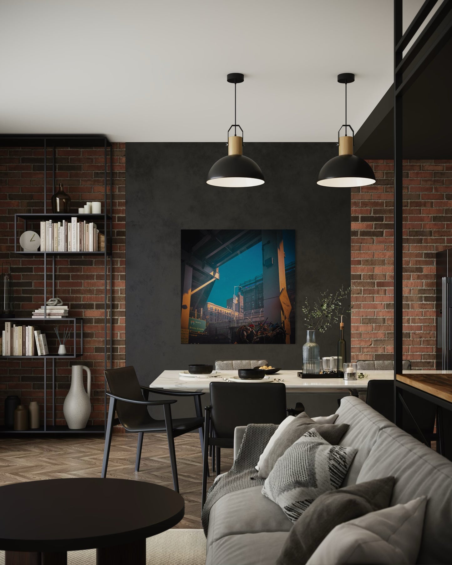 Urban Overpass Photography, Cinematic New York City Print