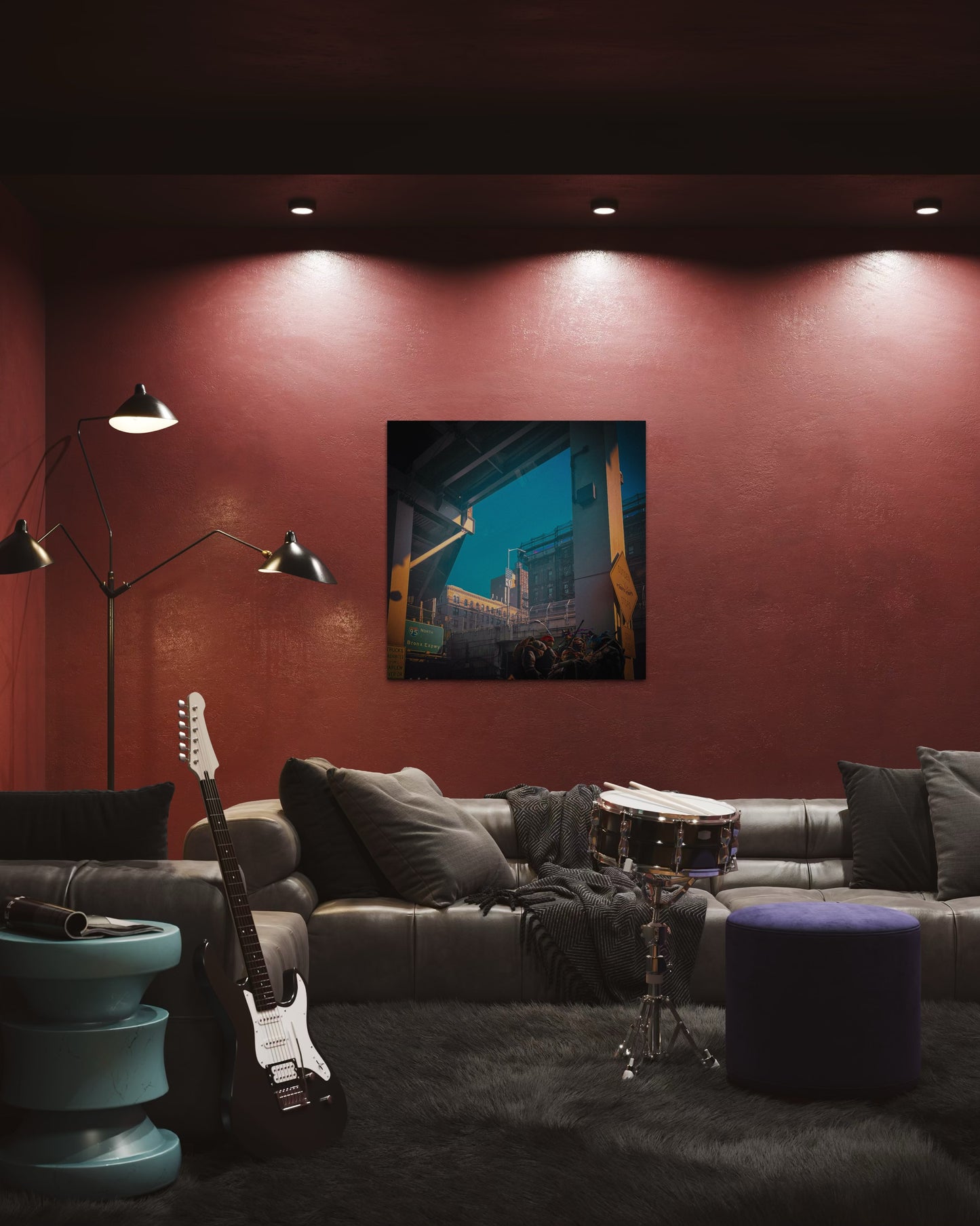 Urban Overpass Photography, Cinematic New York City Print