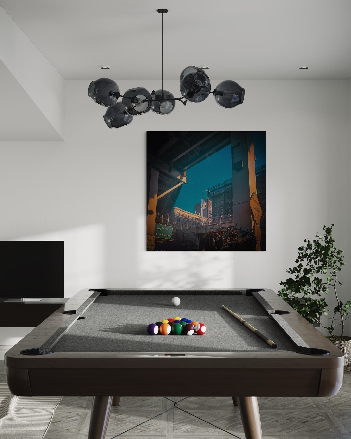 Urban Overpass Photography, Cinematic New York City Print