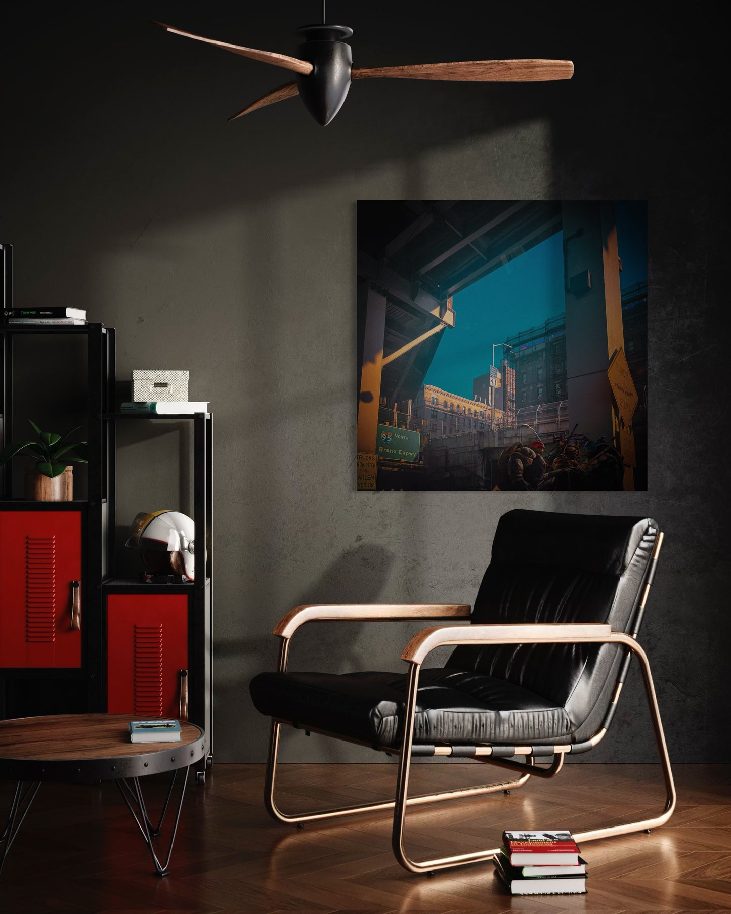 Urban Overpass Photography, Cinematic New York City Print