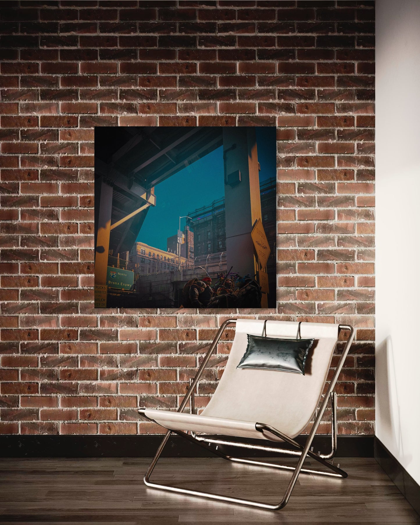 Urban Overpass Photography, Cinematic New York City Print