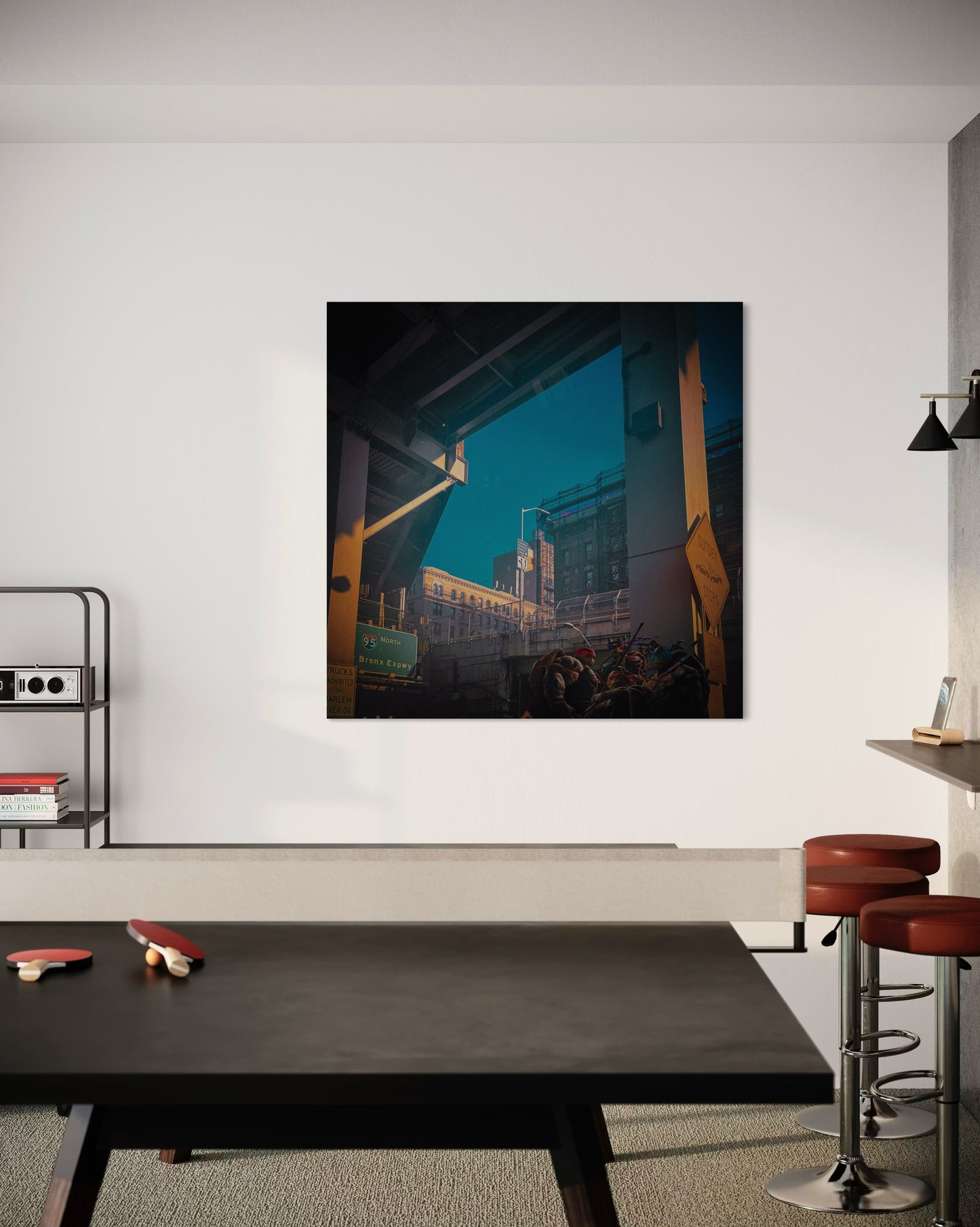 Urban Overpass Photography, Cinematic New York City Print
