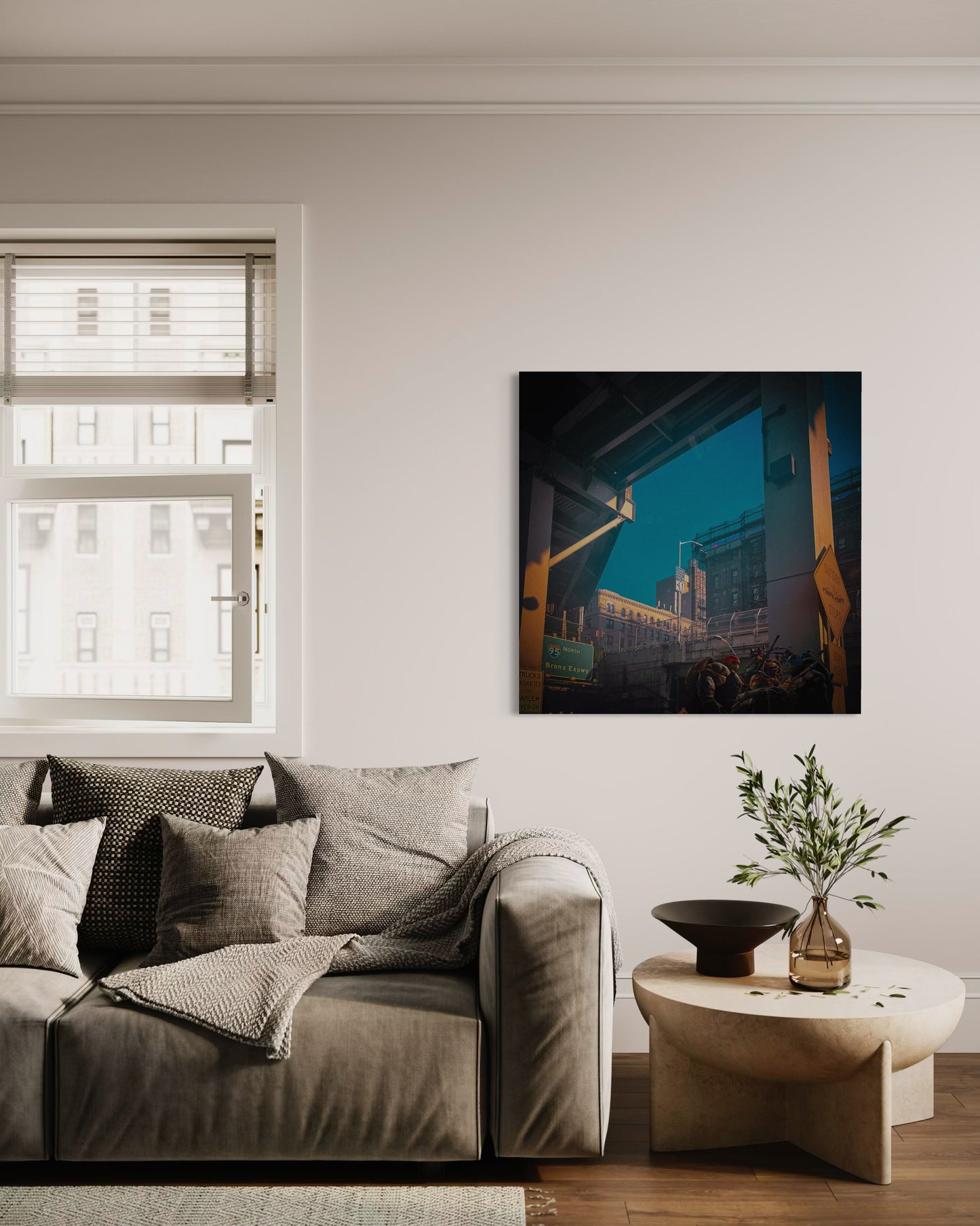 Urban Overpass Photography, Cinematic New York City Print