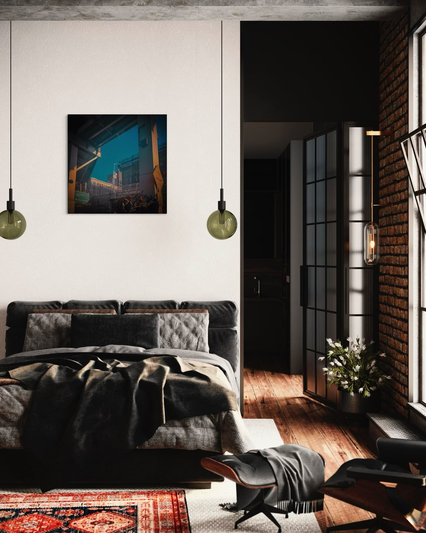 Urban Overpass Photography, Cinematic New York City Print