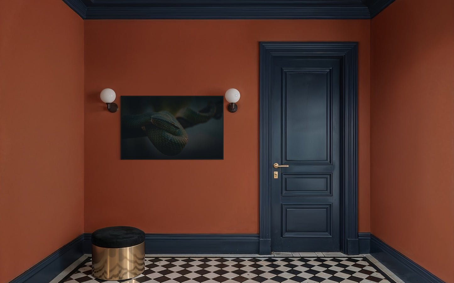 Cinematic Snake Wall Art, Dark Nature Wildlife Print, Reptile Photography Poster, Moody Jungle Decor, Serpent Fine Art, Exotic Animal Artwork. Museum-Quality Matte Paper Poster