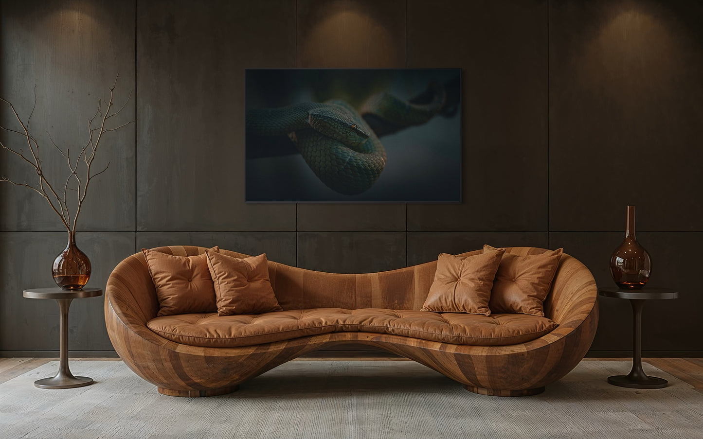 Cinematic Snake Wall Art, Dark Nature Wildlife Print, Reptile Photography Poster, Moody Jungle Decor, Serpent Fine Art, Exotic Animal Artwork. Museum-Quality Matte Paper Poster