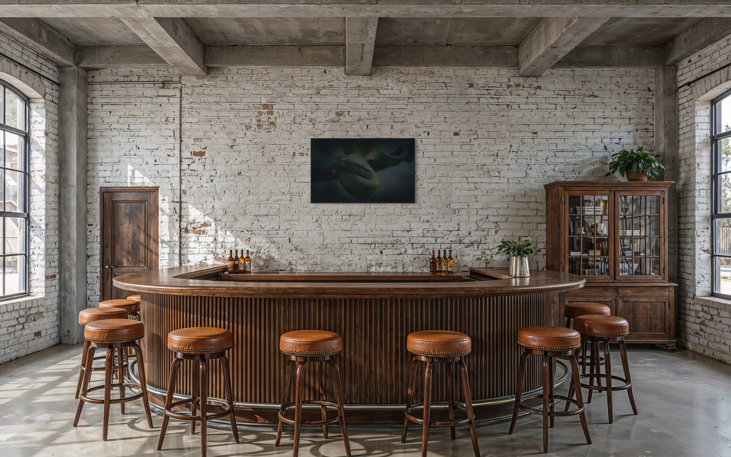 Cinematic Snake Wall Art, Dark Nature Wildlife Print, Reptile Photography Poster, Moody Jungle Decor, Serpent Fine Art, Exotic Animal Artwork. Museum-Quality Matte Paper Poster