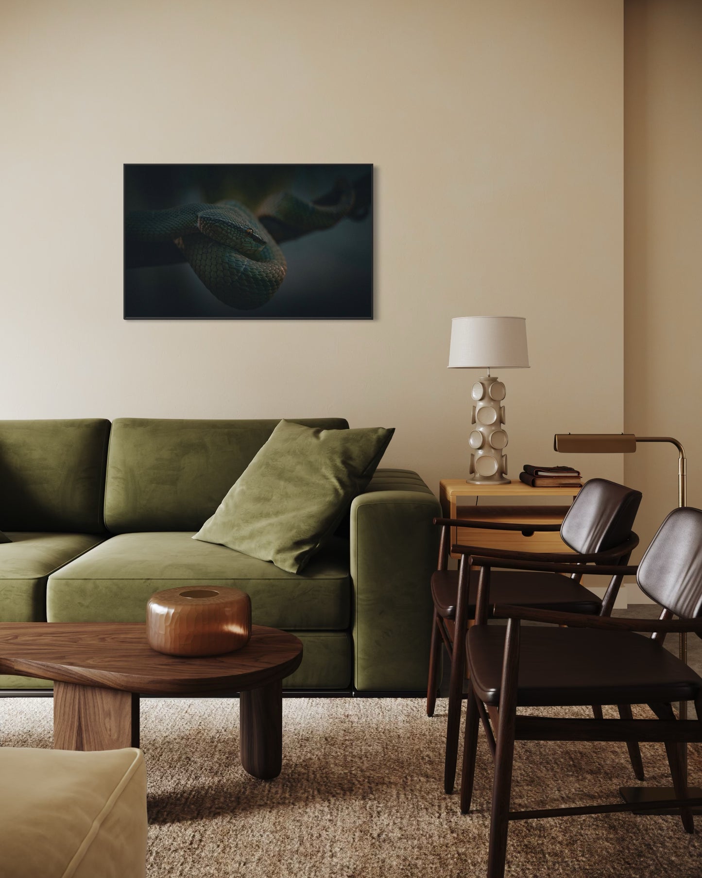 Cinematic Snake Wall Art, Dark Nature Wildlife Print, Reptile Photography Poster, Moody Jungle Decor, Serpent Fine Art, Exotic Animal Artwork. Museum-Quality Matte Paper Poster