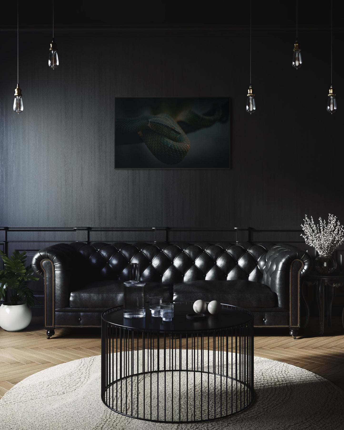 Cinematic Snake Wall Art, Dark Nature Wildlife Print, Reptile Photography Poster, Moody Jungle Decor, Serpent Fine Art, Exotic Animal Artwork. Museum-Quality Matte Paper Poster