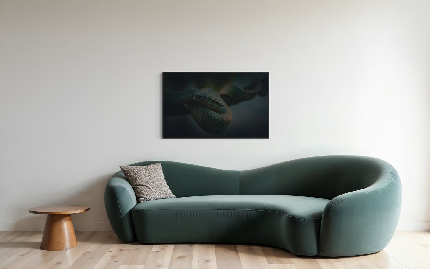 Cinematic Snake Wall Art, Dark Nature Wildlife Print, Reptile Photography Poster, Moody Jungle Decor, Serpent Fine Art, Exotic Animal Artwork. Museum-Quality Matte Paper Poster