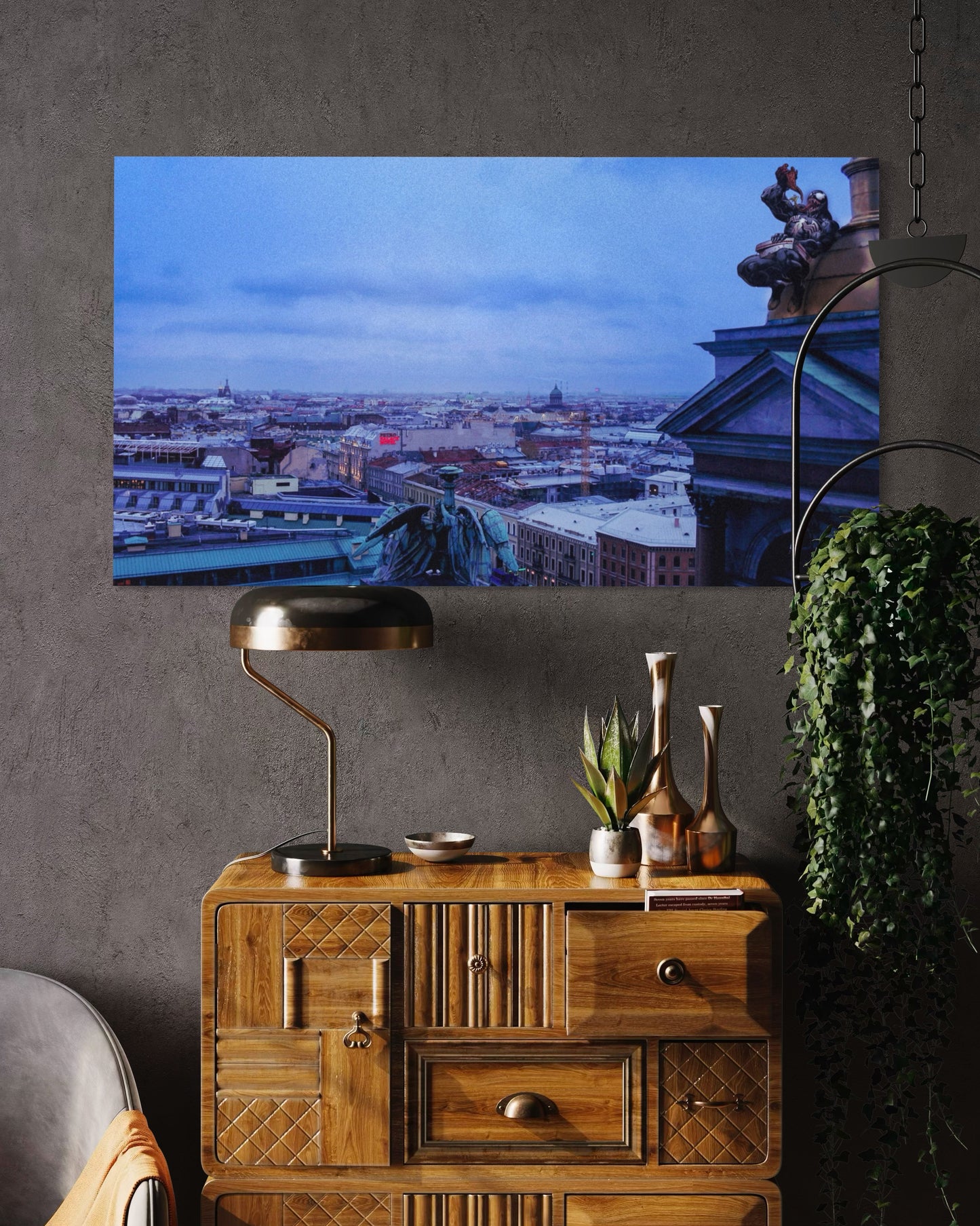 Landscape Venom Over the City – Surreal St. Petersburg Skyline Art Print. Museum-Quality Matte Paper Poster