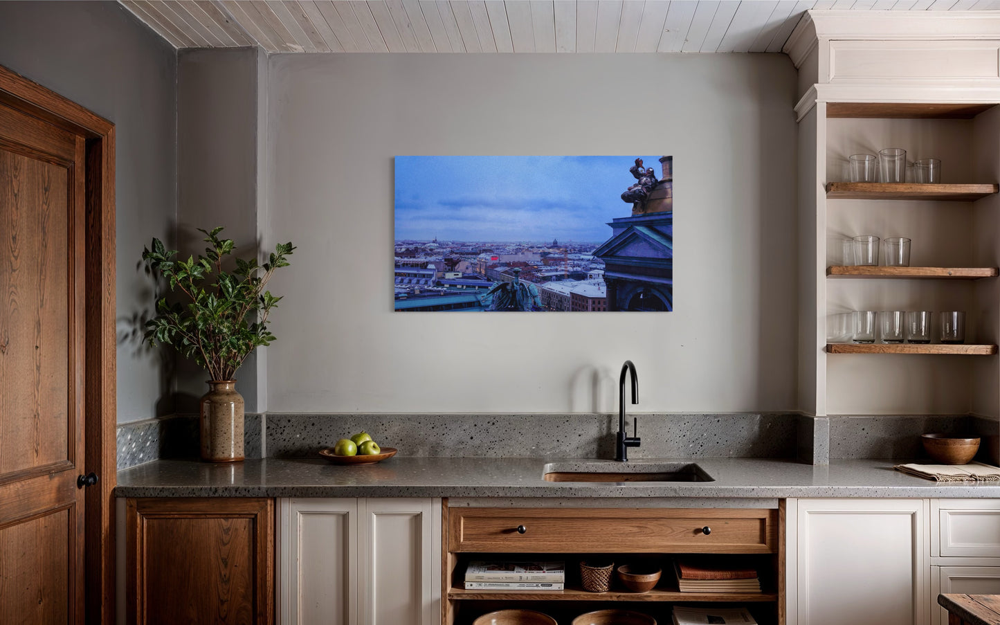 Landscape Venom Over the City – Surreal St. Petersburg Skyline Art Print. Museum-Quality Matte Paper Poster