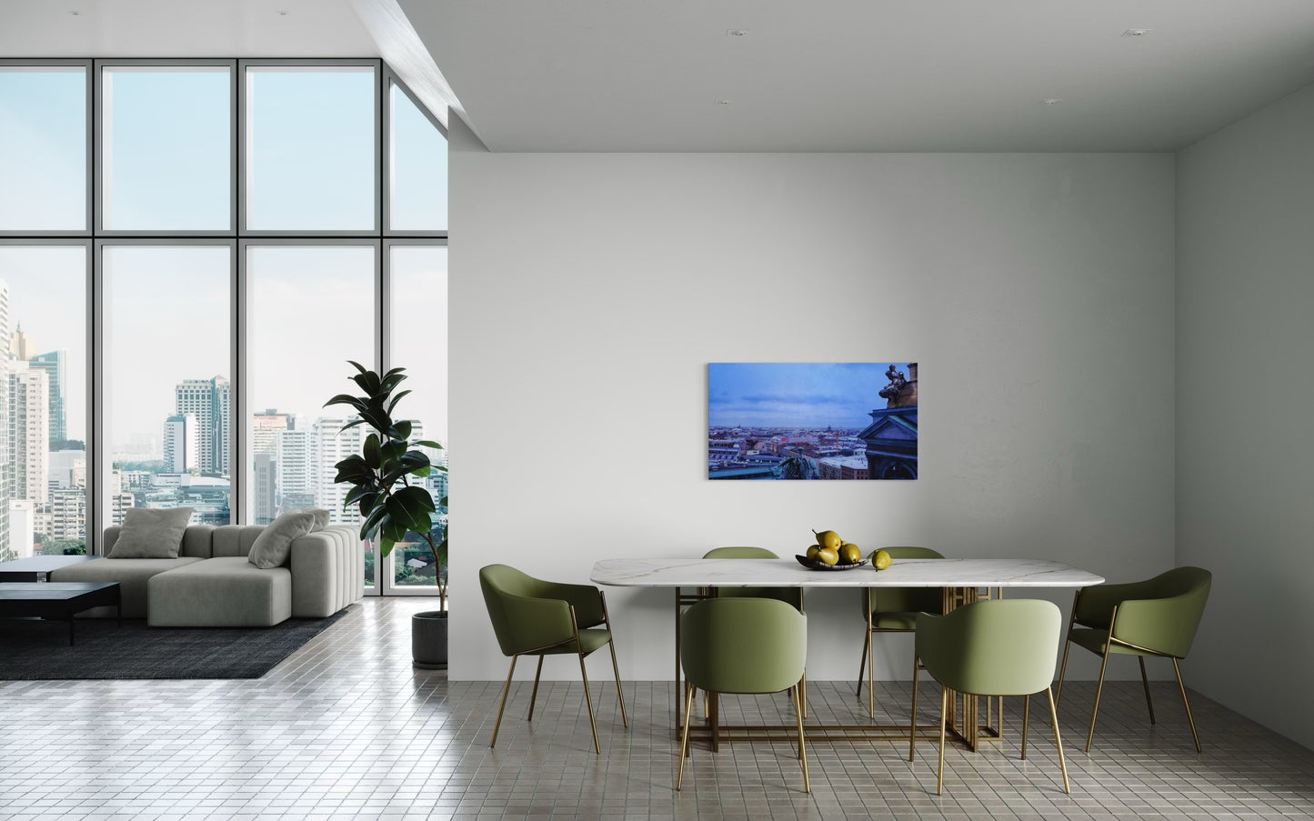 Landscape Venom Over the City – Surreal St. Petersburg Skyline Art Print. Museum-Quality Matte Paper Poster