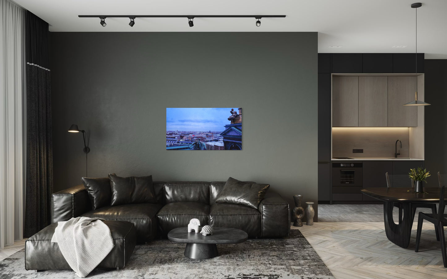 Landscape Venom Over the City – Surreal St. Petersburg Skyline Art Print. Museum-Quality Matte Paper Poster