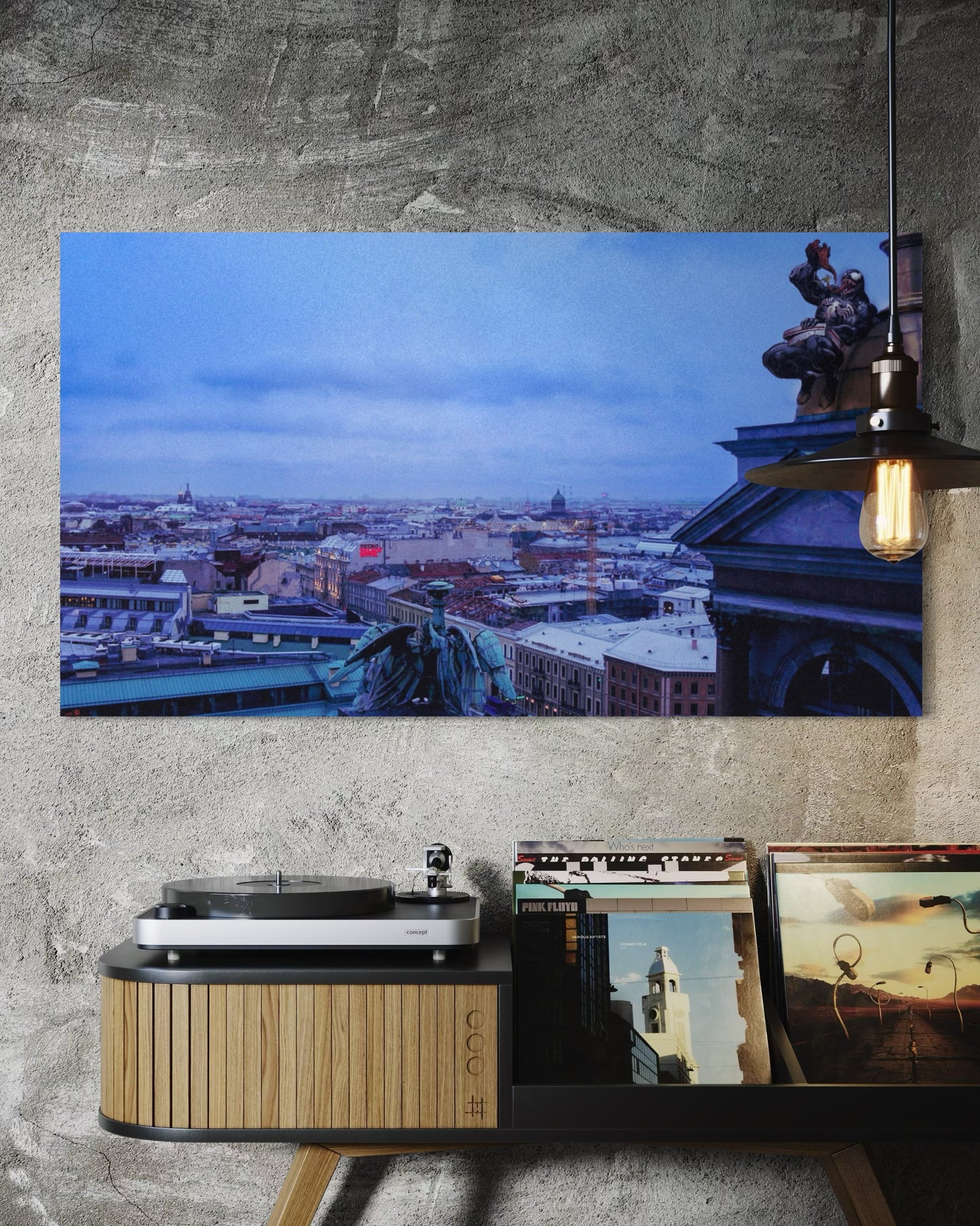 Landscape Venom Over the City – Surreal St. Petersburg Skyline Art Print. Museum-Quality Matte Paper Poster