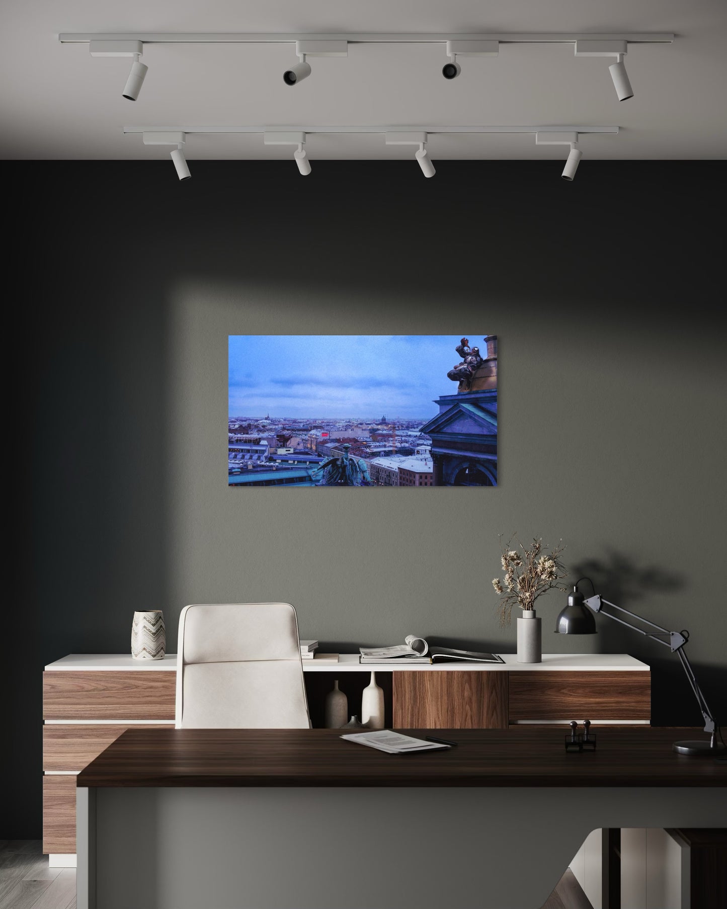 Landscape Venom Over the City – Surreal St. Petersburg Skyline Art Print. Museum-Quality Matte Paper Poster