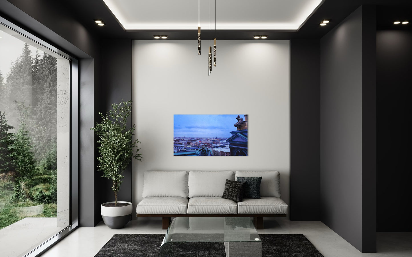 Landscape Venom Over the City – Surreal St. Petersburg Skyline Art Print. Museum-Quality Matte Paper Poster