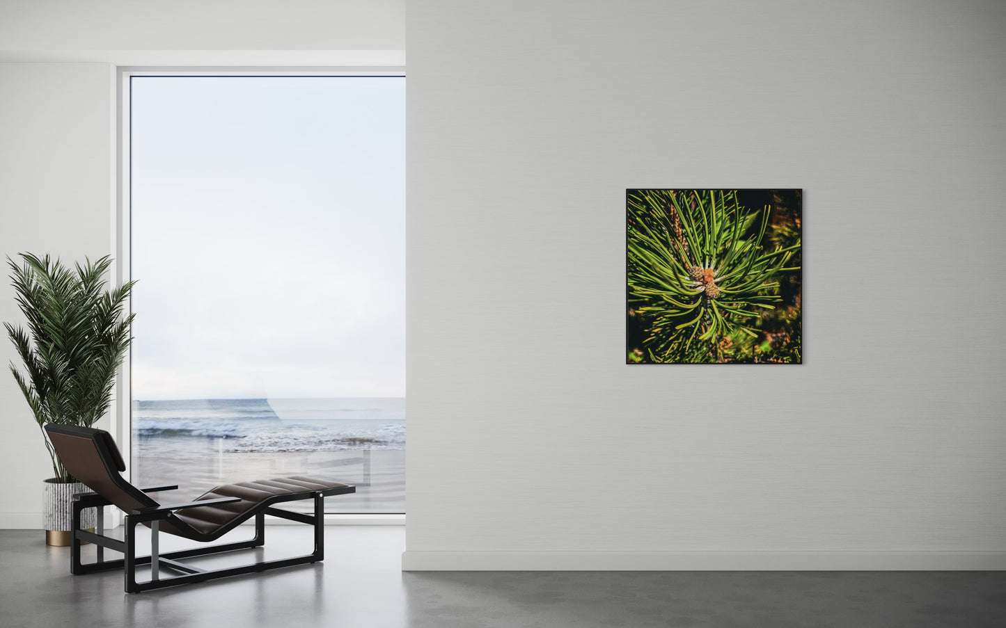 Pine Needle Macro Photography — Evergreen Nature Wall Art, Forest Botanical Print, Green Minimalist Home Decor by PolaDova. Museum-Quality Matte Paper Poster