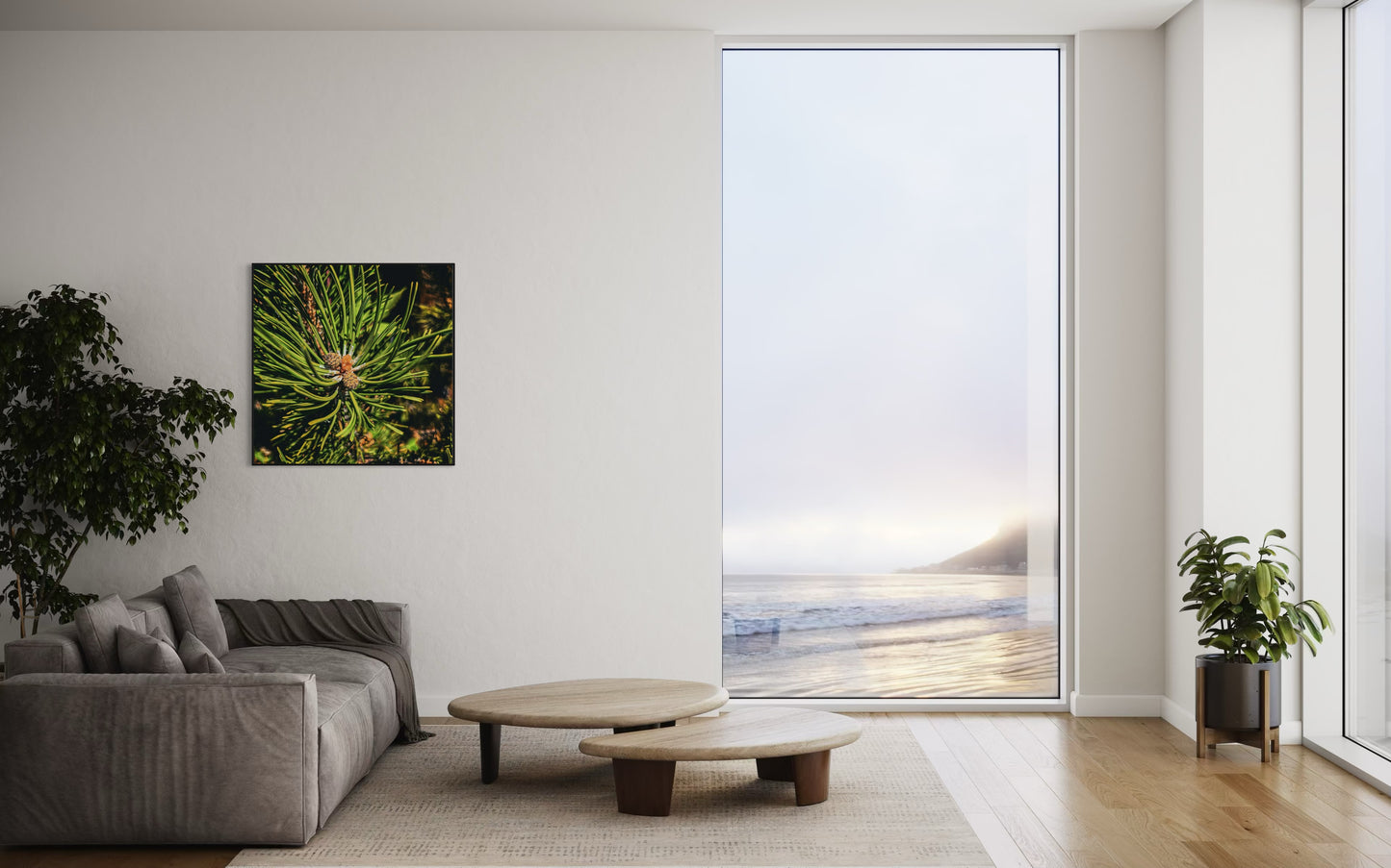 Pine Needle Macro Photography — Evergreen Nature Wall Art, Forest Botanical Print, Green Minimalist Home Decor by PolaDova. Museum-Quality Matte Paper Poster