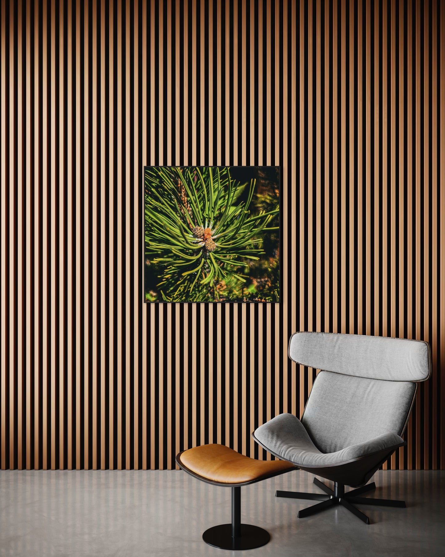 Pine Needle Macro Photography — Evergreen Nature Wall Art, Forest Botanical Print, Green Minimalist Home Decor by PolaDova. Museum-Quality Matte Paper Poster