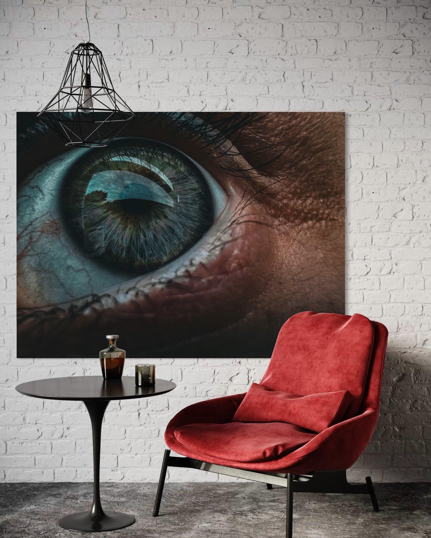 Eye Macro Photography Print: Surreal Portrait Art