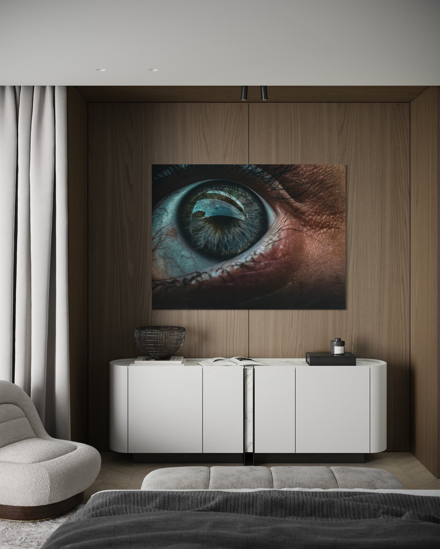 Eye Macro Photography Print: Surreal Portrait Art