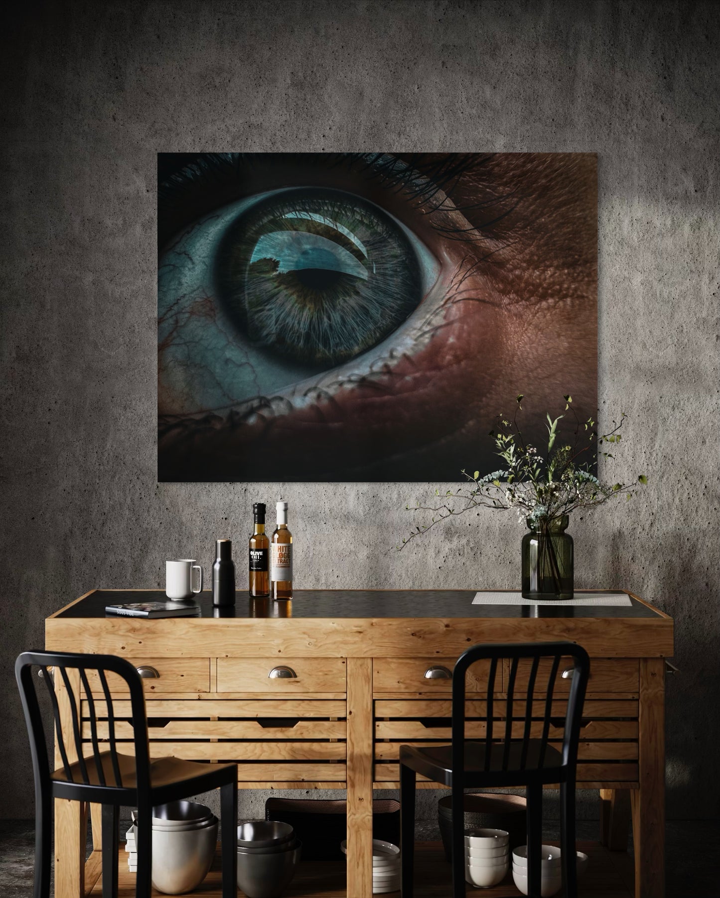 Eye Macro Photography Print: Surreal Portrait Art