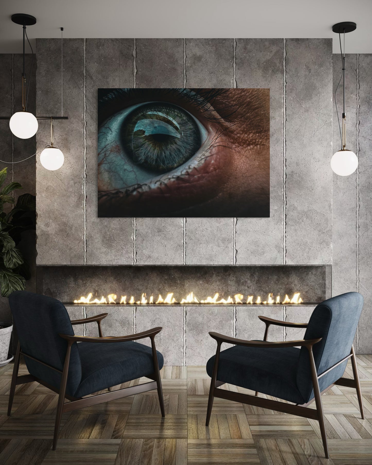 Eye Macro Photography Print: Surreal Portrait Art