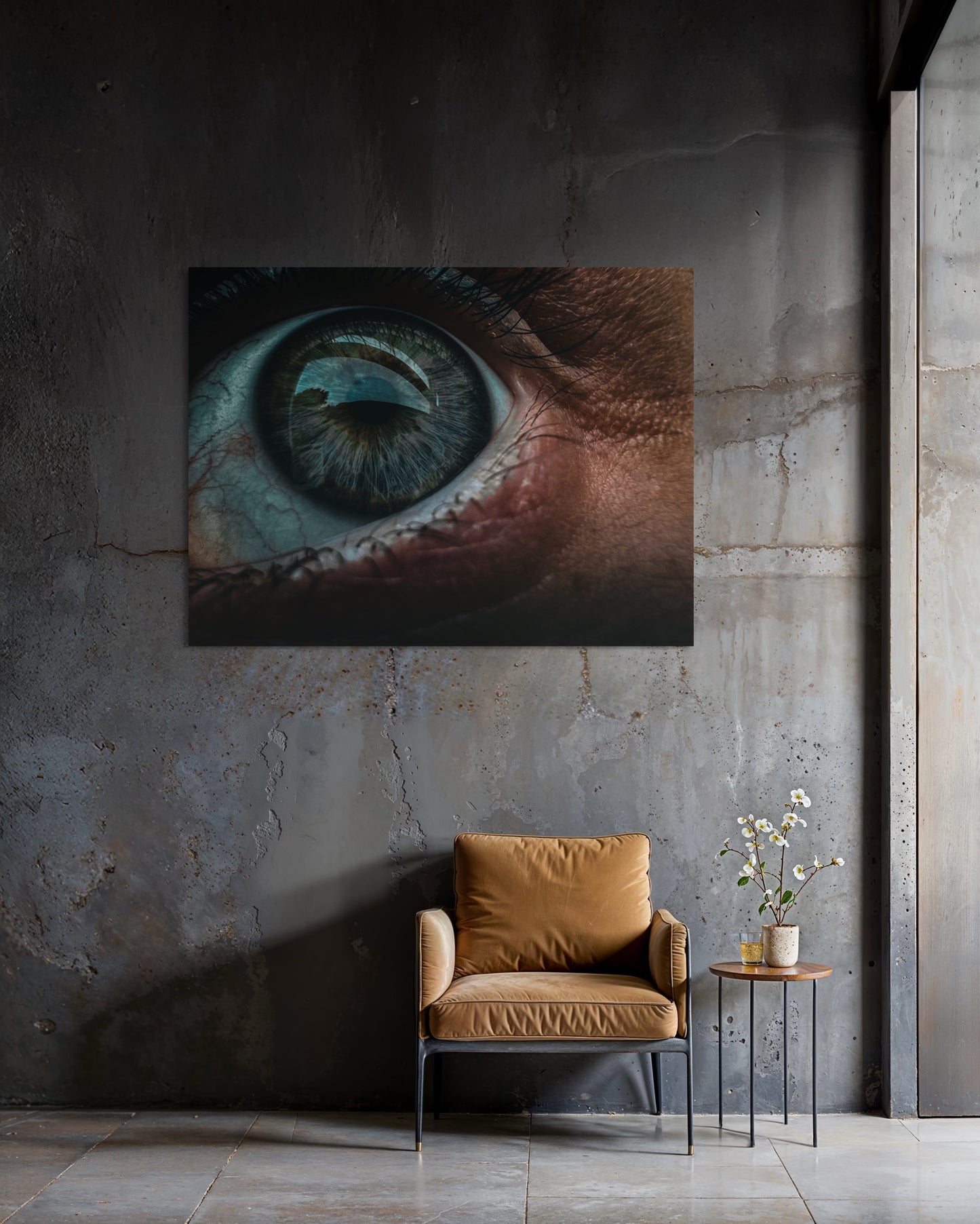 Eye Macro Photography Print: Surreal Portrait Art