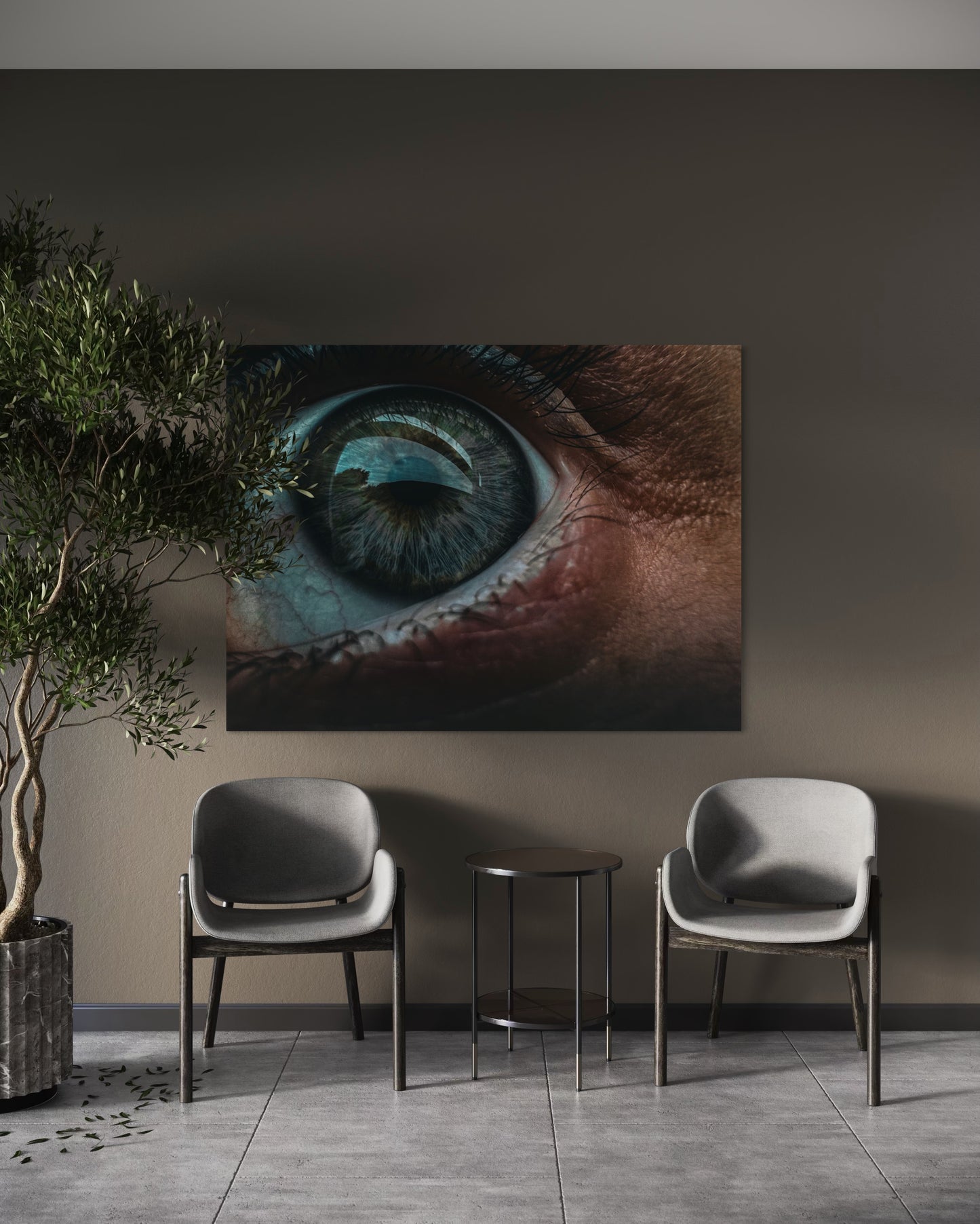 Eye Macro Photography Print: Surreal Portrait Art