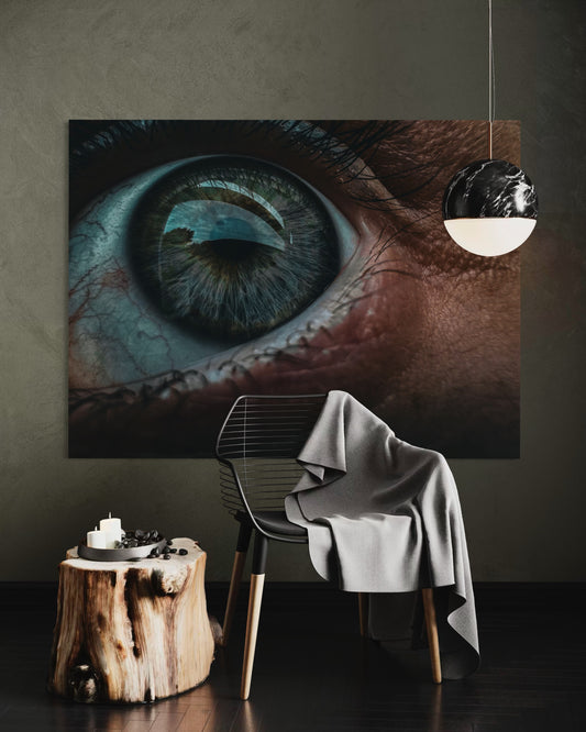 Eye Macro Photography Print: Surreal Portrait Art