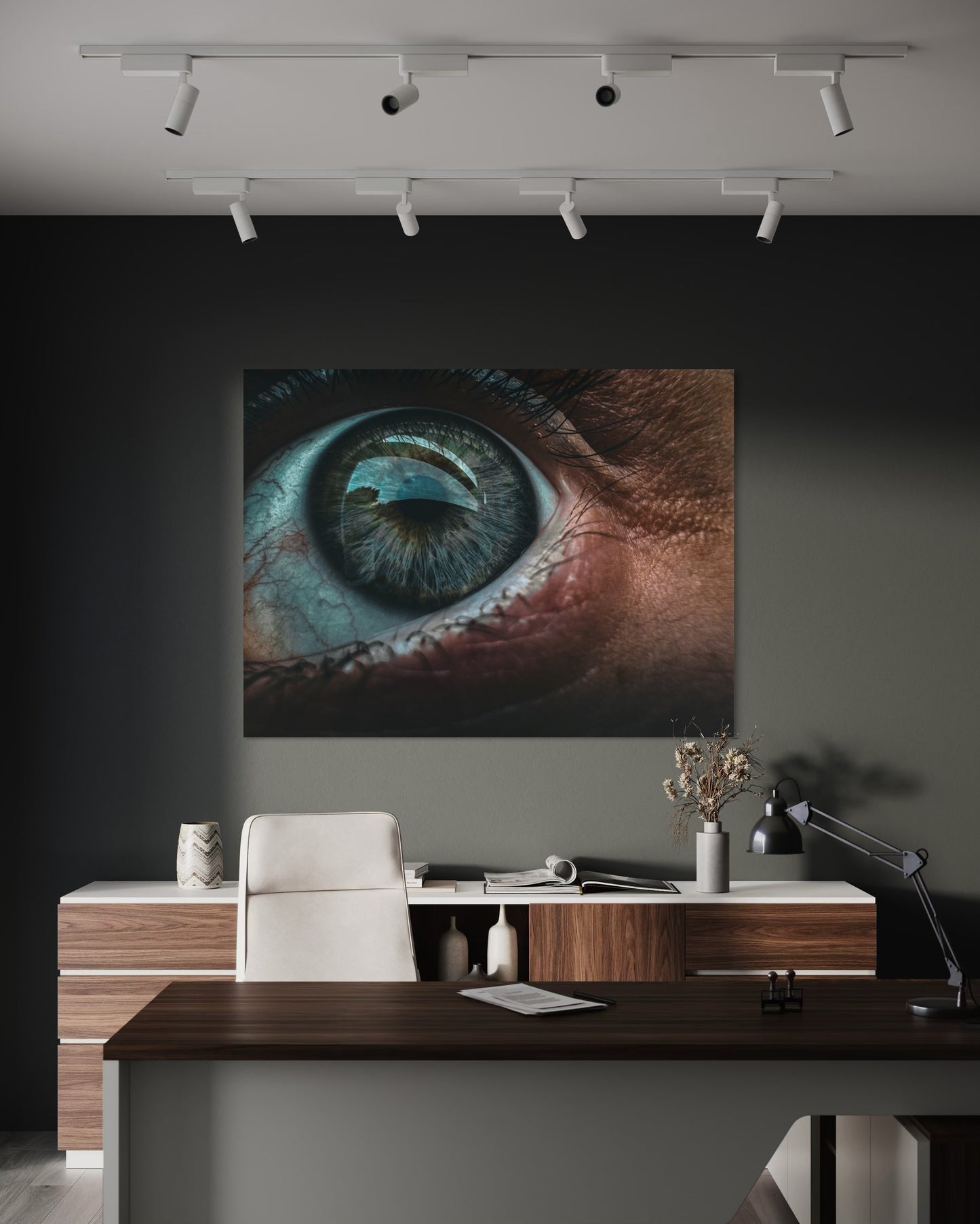 Eye Macro Photography Print: Surreal Portrait Art