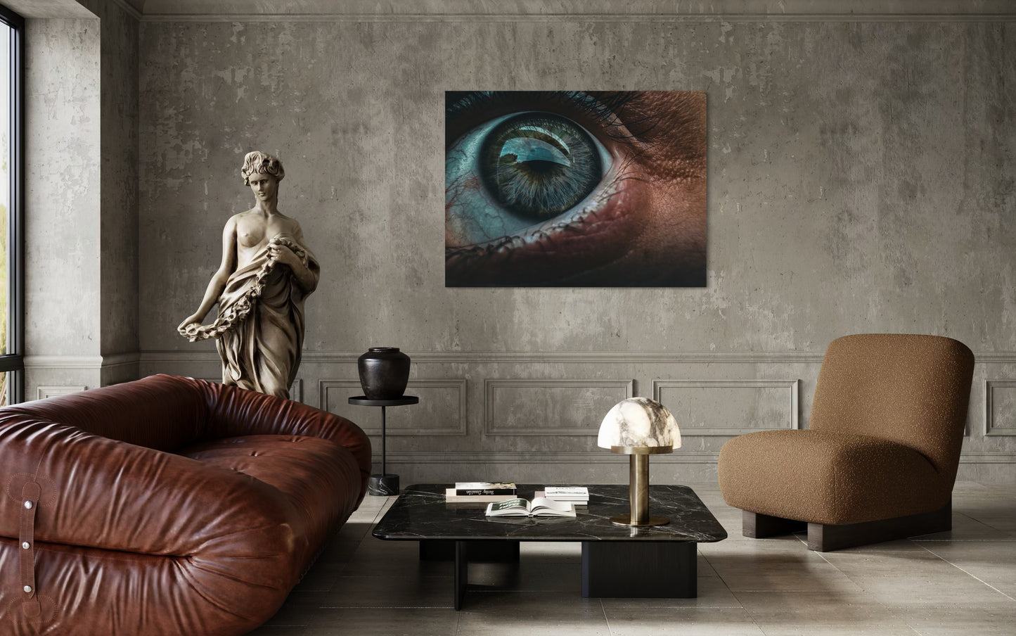 Eye Macro Photography Print: Surreal Portrait Art